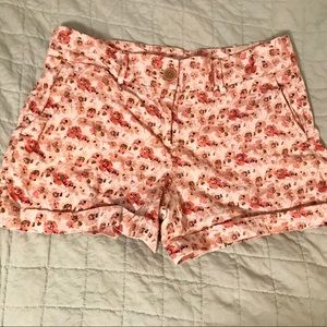 LOFT pink floral 🌸 printed shorts size 4